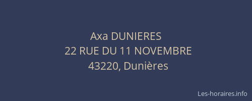 Axa DUNIERES