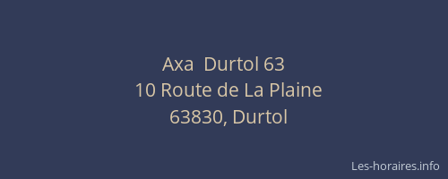 Axa  Durtol 63