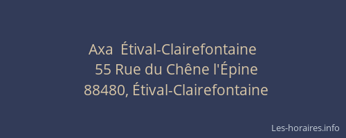 Axa  &Eacute;tival-Clairefontaine