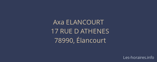 Axa ELANCOURT