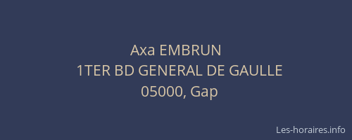Axa EMBRUN