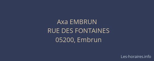 Axa EMBRUN