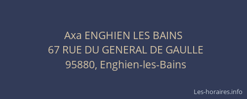 Axa ENGHIEN LES BAINS