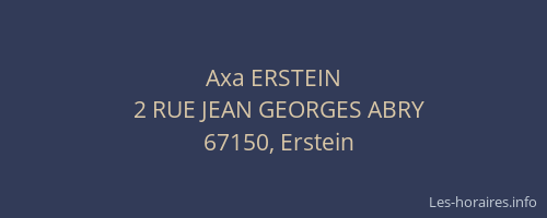 Axa ERSTEIN