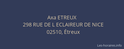 Axa ETREUX