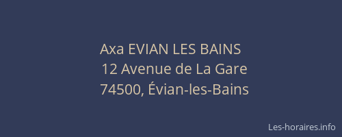 Axa EVIAN LES BAINS