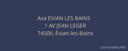 Axa EVIAN LES BAINS