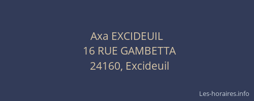 Axa EXCIDEUIL