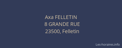 Axa FELLETIN