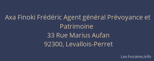 Axa Finoki Frédéric Agent général Prévoyance et Patrimoine