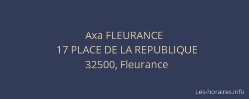 Axa FLEURANCE