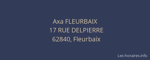 Axa FLEURBAIX