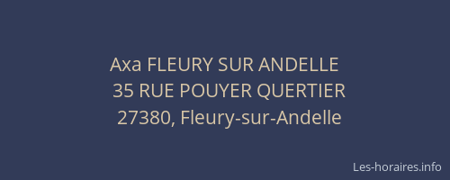 Axa FLEURY SUR ANDELLE