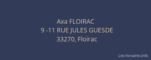 Axa FLOIRAC