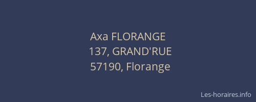 Axa FLORANGE