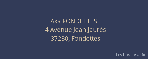 Axa FONDETTES