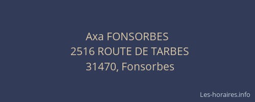 Axa FONSORBES