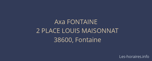 Axa FONTAINE