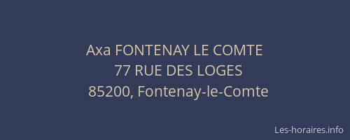 Axa FONTENAY LE COMTE