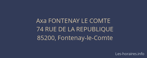 Axa FONTENAY LE COMTE
