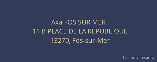 Axa FOS SUR MER