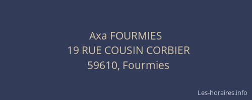 Axa FOURMIES