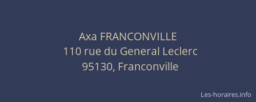 Axa FRANCONVILLE