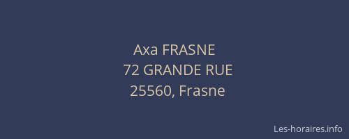 Axa FRASNE