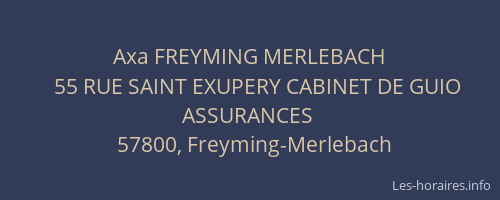 Axa FREYMING MERLEBACH