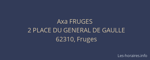 Axa FRUGES