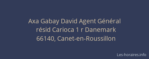 Axa Gabay David Agent Général