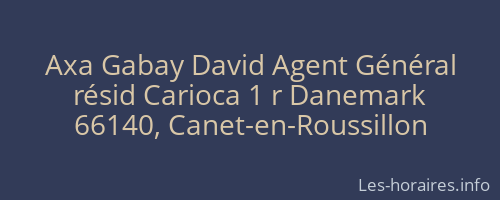 Axa Gabay David Agent Général