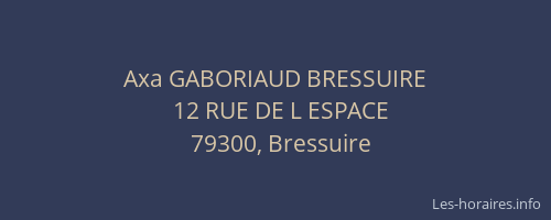 Axa GABORIAUD BRESSUIRE