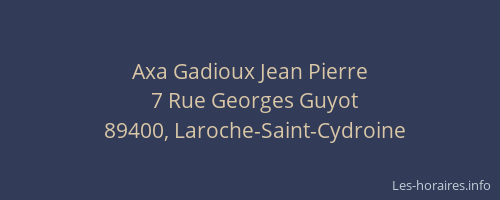 Axa Gadioux Jean Pierre
