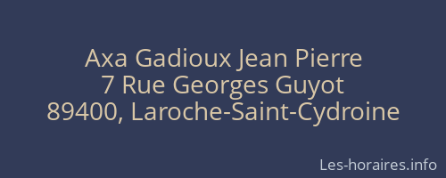 Axa Gadioux Jean Pierre