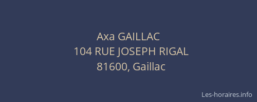 Axa GAILLAC