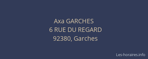 Axa GARCHES
