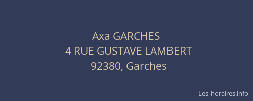 Axa GARCHES