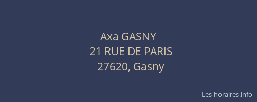 Axa GASNY