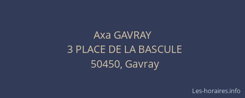 Axa GAVRAY