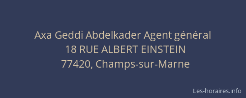 Axa Geddi Abdelkader Agent général