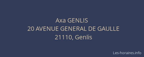 Axa GENLIS