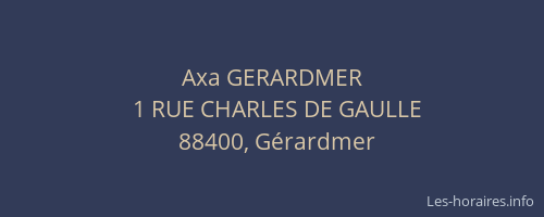 Axa GERARDMER