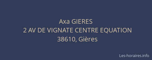Axa GIERES