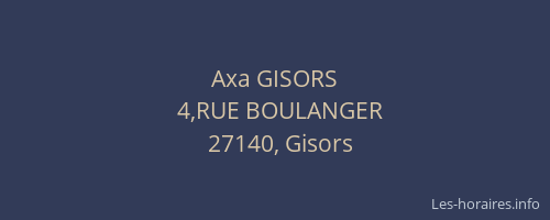 Axa GISORS