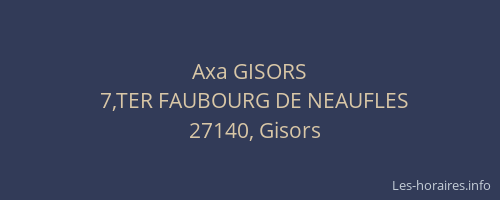 Axa GISORS