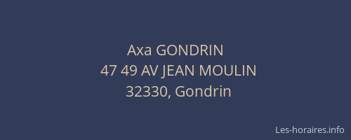 Axa GONDRIN