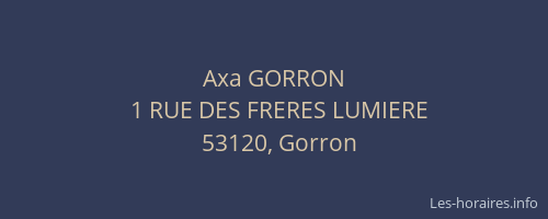 Axa GORRON