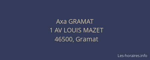 Axa GRAMAT