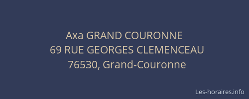 Axa GRAND COURONNE